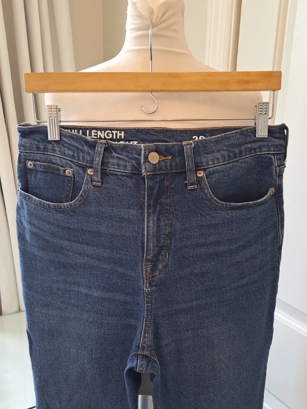 J.Crew Womens Full Length Classic Straight Medium‎ Stretch Wash Jeans S-29
